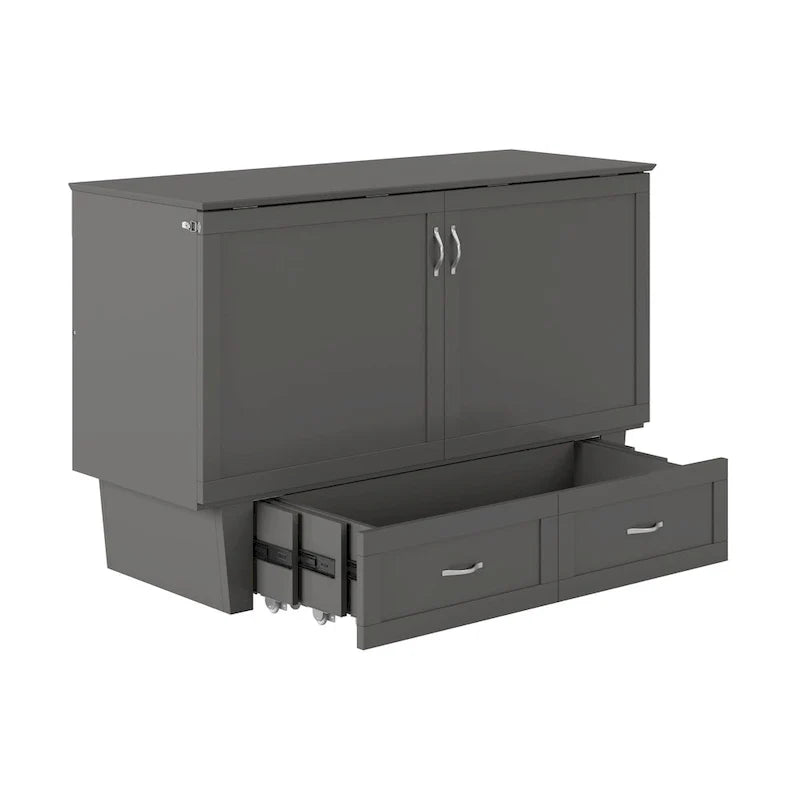 Lit escamotable coffre Chelsea Queen avec matelas