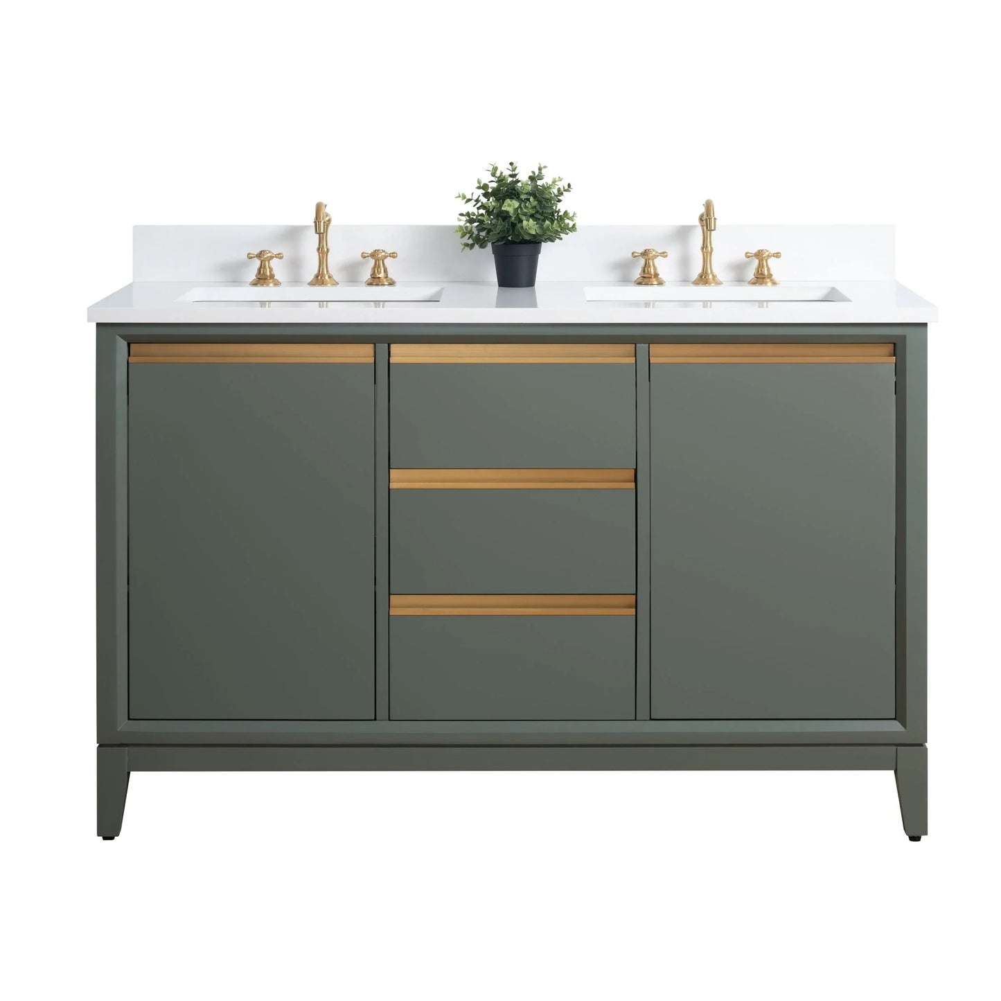 Meuble-lavabo Vanity Art avec évier en céramique et dessus en marbre reconstitué