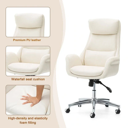 Chaise de bureau en similicuir - Pivotante - Plusieurs coloris