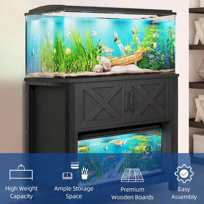 Meuble de support pour aquarium de 150-190 litres avec prises de courant