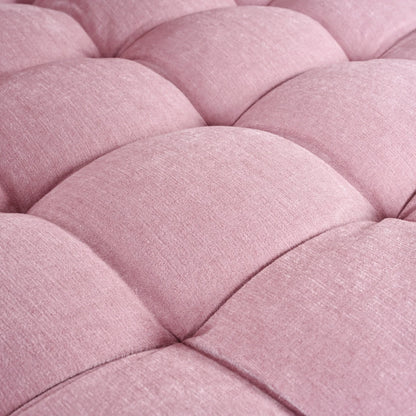 Canapé-lit Chenille avec dossier touffeté et 2 oreillers détachables pour le salon