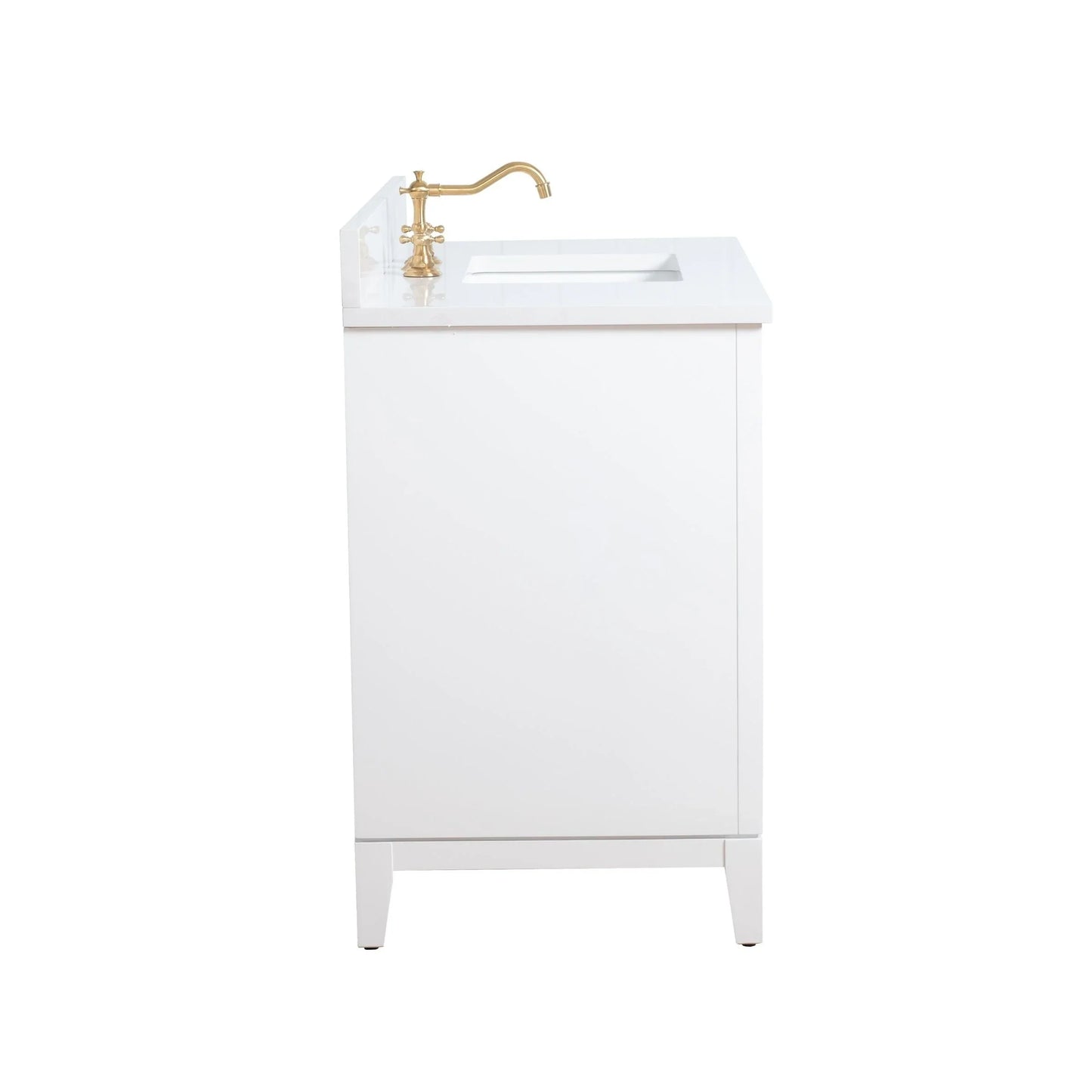Meuble-lavabo Vanity Art avec évier en céramique et dessus en marbre reconstitué