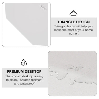 Bureau d'Angle Petit Bureau avec Prises, Table d'Angle pour Petit Espace, Bureau d'Ordinateur avec Ports USB, Bureau Triangle avec Rangement