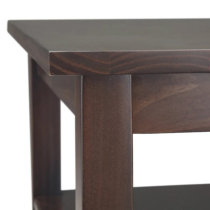 WYNDENHALL Norfolk Table d'appoint étroite de style transitionnel rectangulaire en bois massif, 35,5 cm de large – 35,5 cm de large