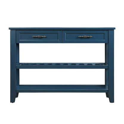 Table console de 42 po avec tiroirs et étagères à niveaux