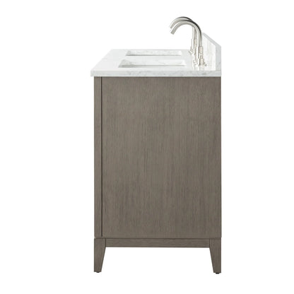 Meuble-lavabo Vanity Art avec évier en céramique et dessus en marbre reconstitué