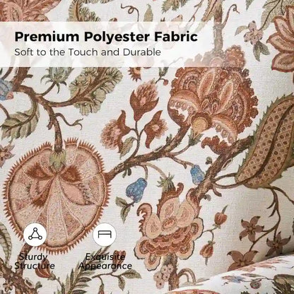 Fauteuil à bascule pivotant Georg en tissu confortable à motif floral avec accoudoirs arrondis par HULALA HOME