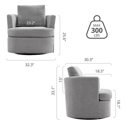 Fauteuils pivotants modernes Chenille pour salon