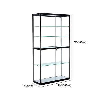 Vitrine rectangulaire contemporaine en verre noir