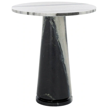 Table d'appoint ronde haute en marbre SAFAVIEH Couture Ghicu - 56 cm L x 53 cm P x 61 cm H - 21Wx21Dx24H
