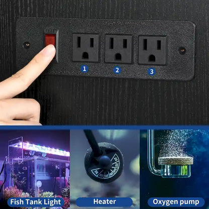 Meuble de support pour aquarium de 150-190 litres avec prises de courant