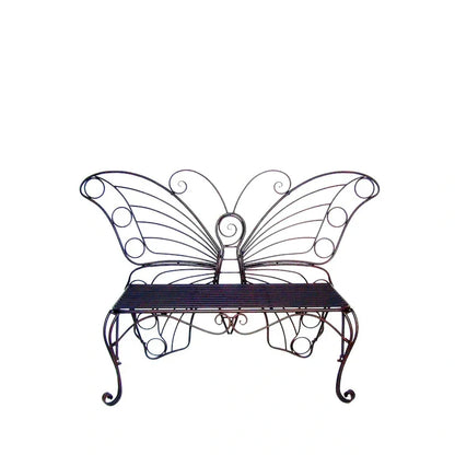 Banc Papillon Ancien en Métal Noir