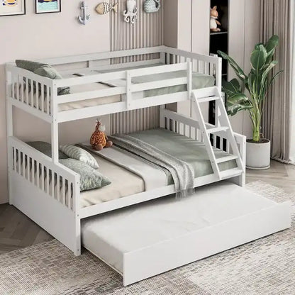 Lit superposé Gymax double sur grand avec lit gigogne double convertible