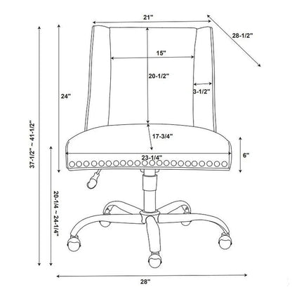 Chaise de bureau pivotante Violet