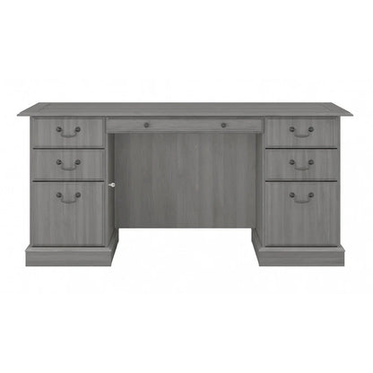 Bureau de direction Bush Furniture Saratoga avec tiroirs et rangements