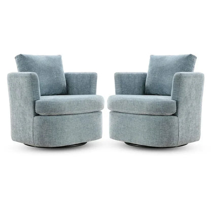 Fauteuils pivotants modernes Chenille pour salon