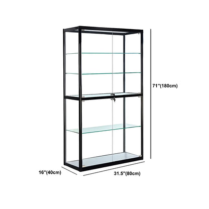 Vitrine rectangulaire contemporaine en verre noir