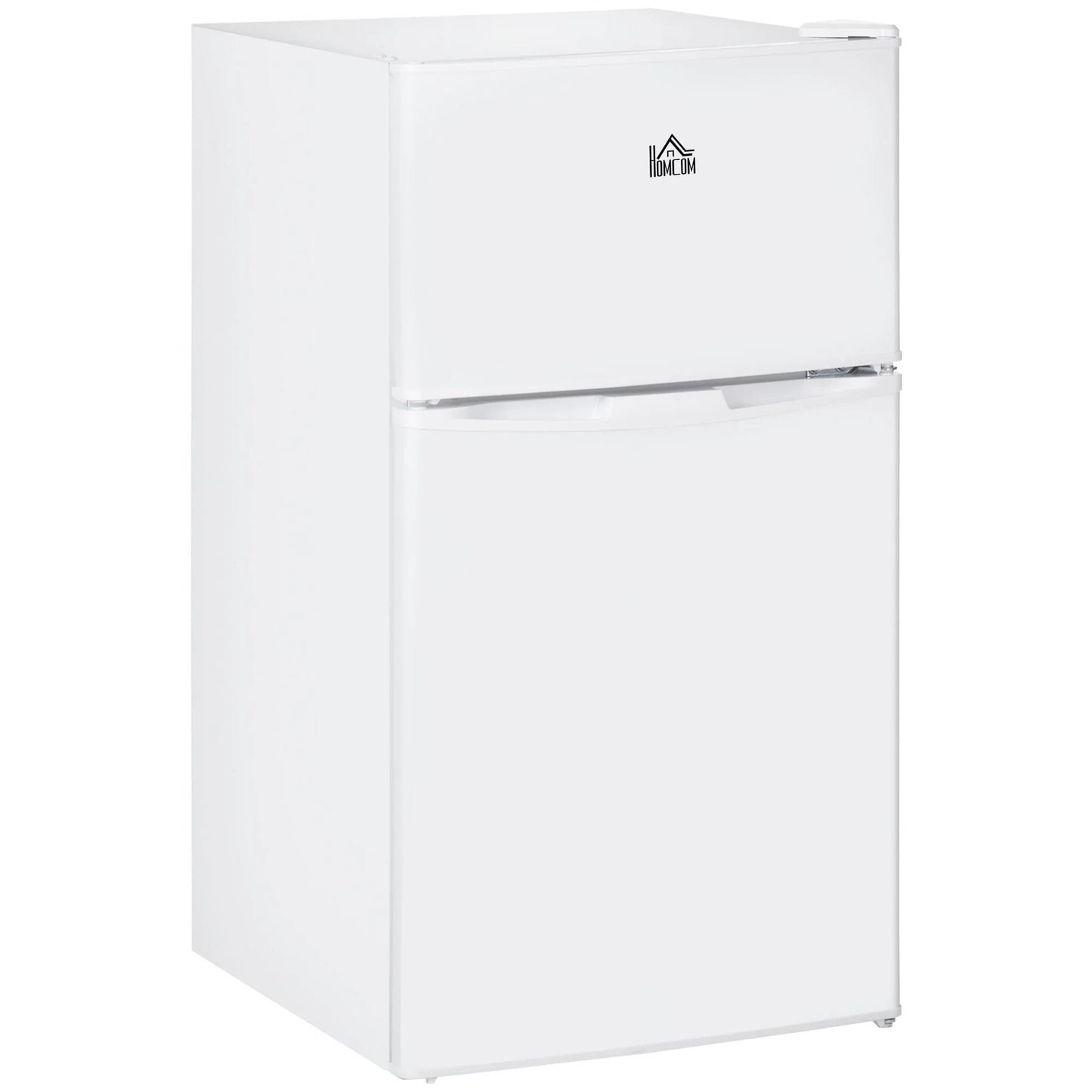 Mini-réfrigérateur HOMCOM à deux portes avec congélateur, réfrigérateur compact de 3,2 pi³ avec étagère réglable, thermostat réglable