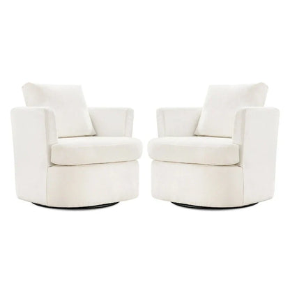 Fauteuils pivotants modernes Chenille pour salon