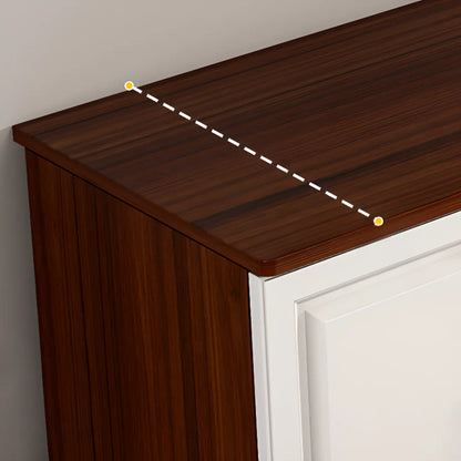 Meuble TV moderne blanc en bois avec rangement et gestion des câbles