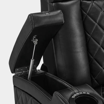 Fauteuil inclinable électrique MCombo avec appuie-tête réglable, siège de cinéma maison à deux moteurs avec port USB, cuir respirant HTS411