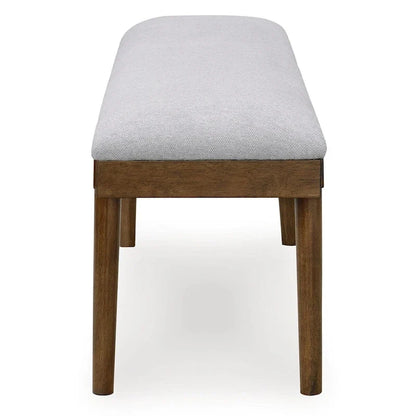 Signature Design by Ashley Lyncott Gris/Marron 59 Banc de salle à manger rembourré - 59.25 L x 15.13 P x 19.75 H