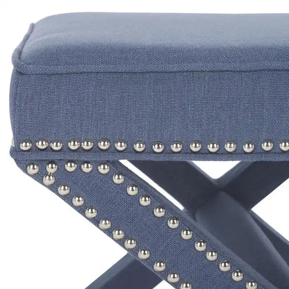 SAFAVIEH Shavonne Ottoman banc en X