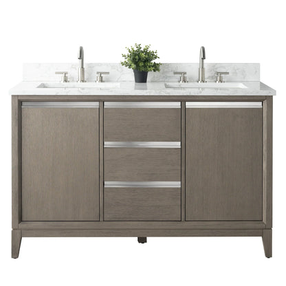 Meuble-lavabo Vanity Art avec évier en céramique et dessus en marbre reconstitué