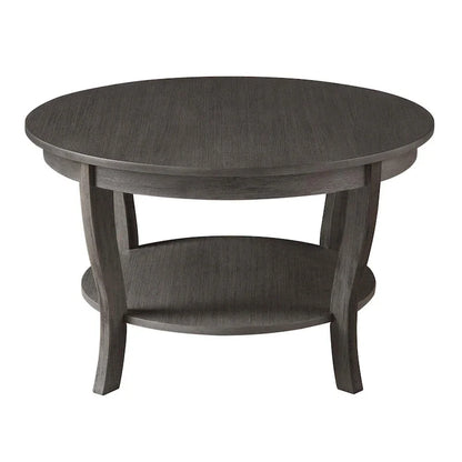Table basse ronde avec étagère