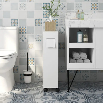 Petit meuble de rangement de salle de bain avec trous pour papier