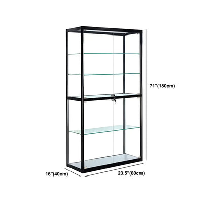 Vitrine rectangulaire contemporaine en verre noir