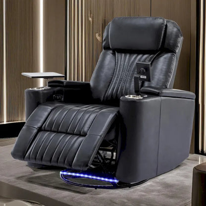 Fauteuil inclinable motorisé de cinéma maison multifonctionnel pivotant à 270°