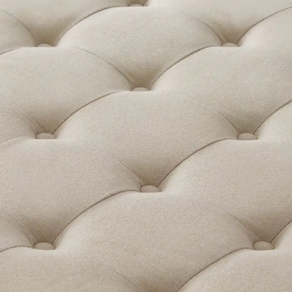 Grand pouf de rangement carré avec pieds en bois