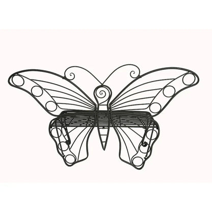 Banc Papillon Ancien en Métal Noir