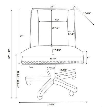 Chaise de bureau pivotante Violet