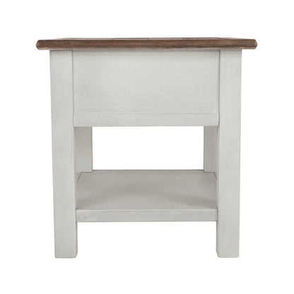 Bout de canapé décontracté Bolanburg blanc/marron antique