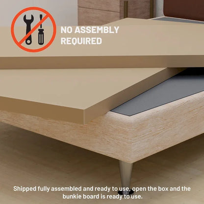 ONETAN, Sommier tapissier fendu de 3,8 cm pour matelas/support de lit - Entièrement assemblé, confort et soutien améliorés, gris