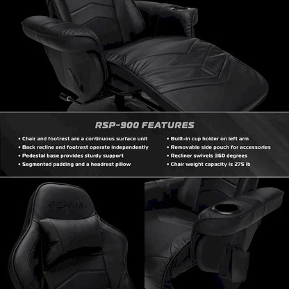 Fauteuil inclinable de jeu - Chaise de jeu inclinable avec repose-pieds