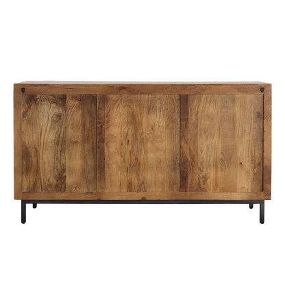 Bahut 2 tiroirs de 160 cm de large, marron