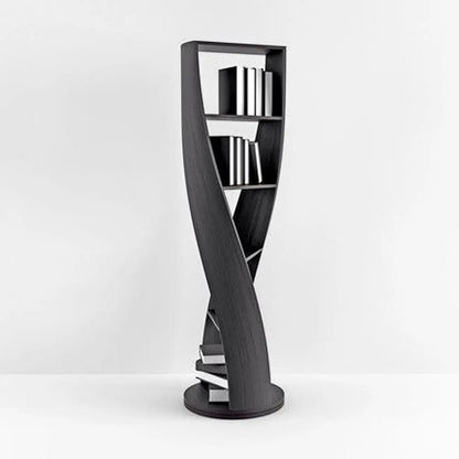 Bibliothèque verticale contemporaine en bois à 5 niveaux Hourglass