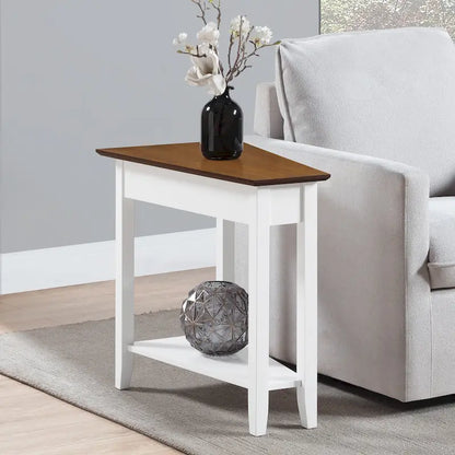 Table d'appoint d'angle American Heritage avec étagère de Convenience Concepts