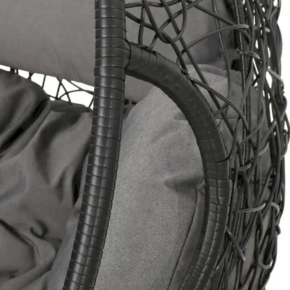 Fauteuil suspendu d'extérieur en osier imperméable avec coussins, siège hamac – Capacité de 136 kg