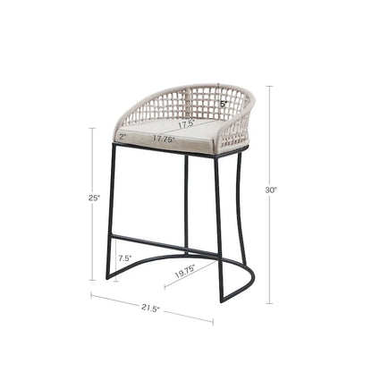 Tabouret de comptoir tissé Carmel Madison Park 25