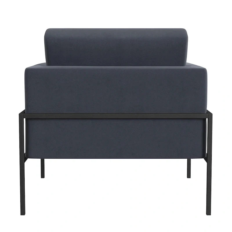 Fauteuil club moderne HomePop rembourré avec cadre en métal