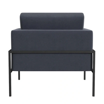 Fauteuil club moderne HomePop rembourré avec cadre en métal