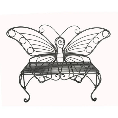 Banc Papillon Ancien en Métal Noir