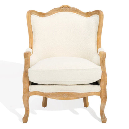 Fauteuil à oreilles Kali Oak en lin naturel - 34Lx34Px40H