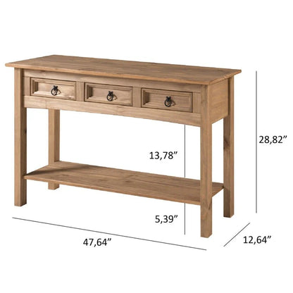 Console de table en bois 3 tiroirs Corona | Furniture Dash - S.O.