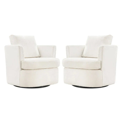 Fauteuils pivotants modernes Chenille pour salon