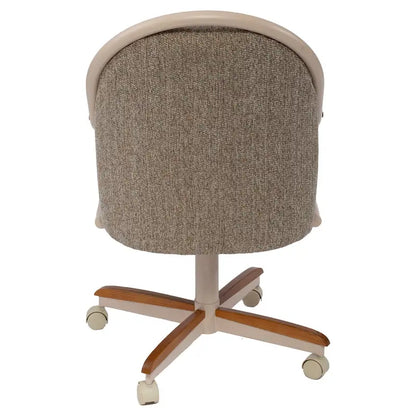 Chaise pivotante et inclinable à roulettes avec coussin pour salle à manger décontractée